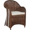 Safavieh Home Collection Hemi Brown & White Striped Wicker Club Chair, Standard