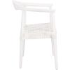 Safavieh Home Collection Juneau Leather Woven Natural and Off-White Accent Chair(White)