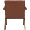 Safavieh Home Collection Suri Navy and Walnut Mid-Century Arm Chair(Cognac / Walnut)