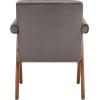 Safavieh Home Collection Suri Navy and Walnut Mid-Century Arm Chair(Dark Grey / Walnut)