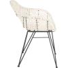 Safavieh Home Jadis White and Dark Grey Leather Woven Dining Chair, Set of 2