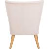 Safavieh Home June Retro Glam Blush Pink Velvet and Natural Accent Chair(Blush / Natural)