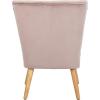 Safavieh Home June Retro Glam Blush Pink Velvet and Natural Accent Chair(Mauve / Natural)