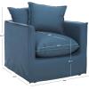 Safavieh Mercer Collection Joey Arm Chair, Blue
