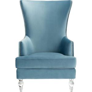 Safavieh Couture Geode Modern Light Blue Wingback Chair(Light Blue)
