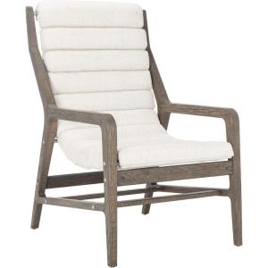 Safavieh Couture Home Delaney Mid-Century White Channel Tufted Accent Chair
