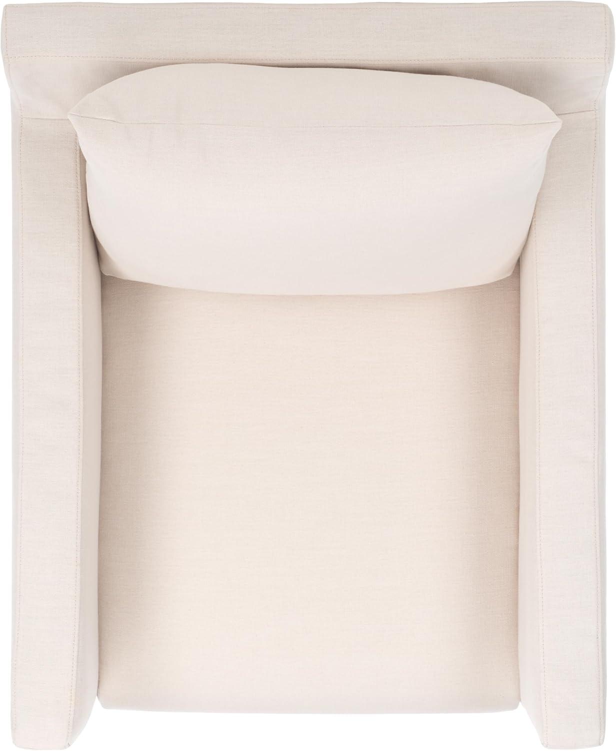 image:imageSAFAVIEH Home Collection Hadara Bone Linen Swivel Accent Club Chair Fully Assembled