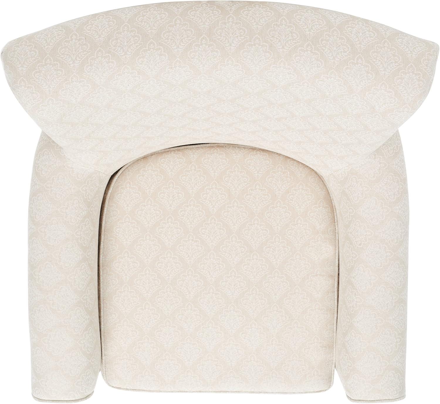 image:imageSAFAVIEH Home Collection Hazina Light Blue Geometric Ogee Club ChairBeigeFlower
