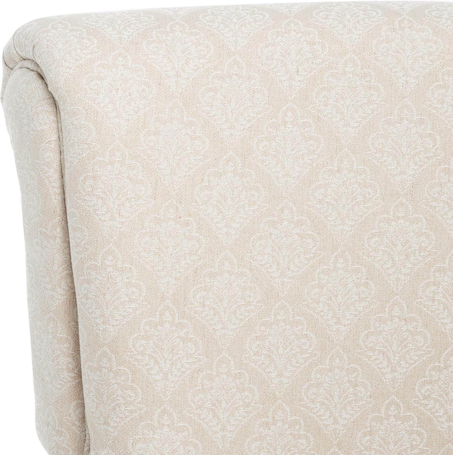 image:imageSAFAVIEH Home Collection Hazina Light Blue Geometric Ogee Club ChairBeigeFlower