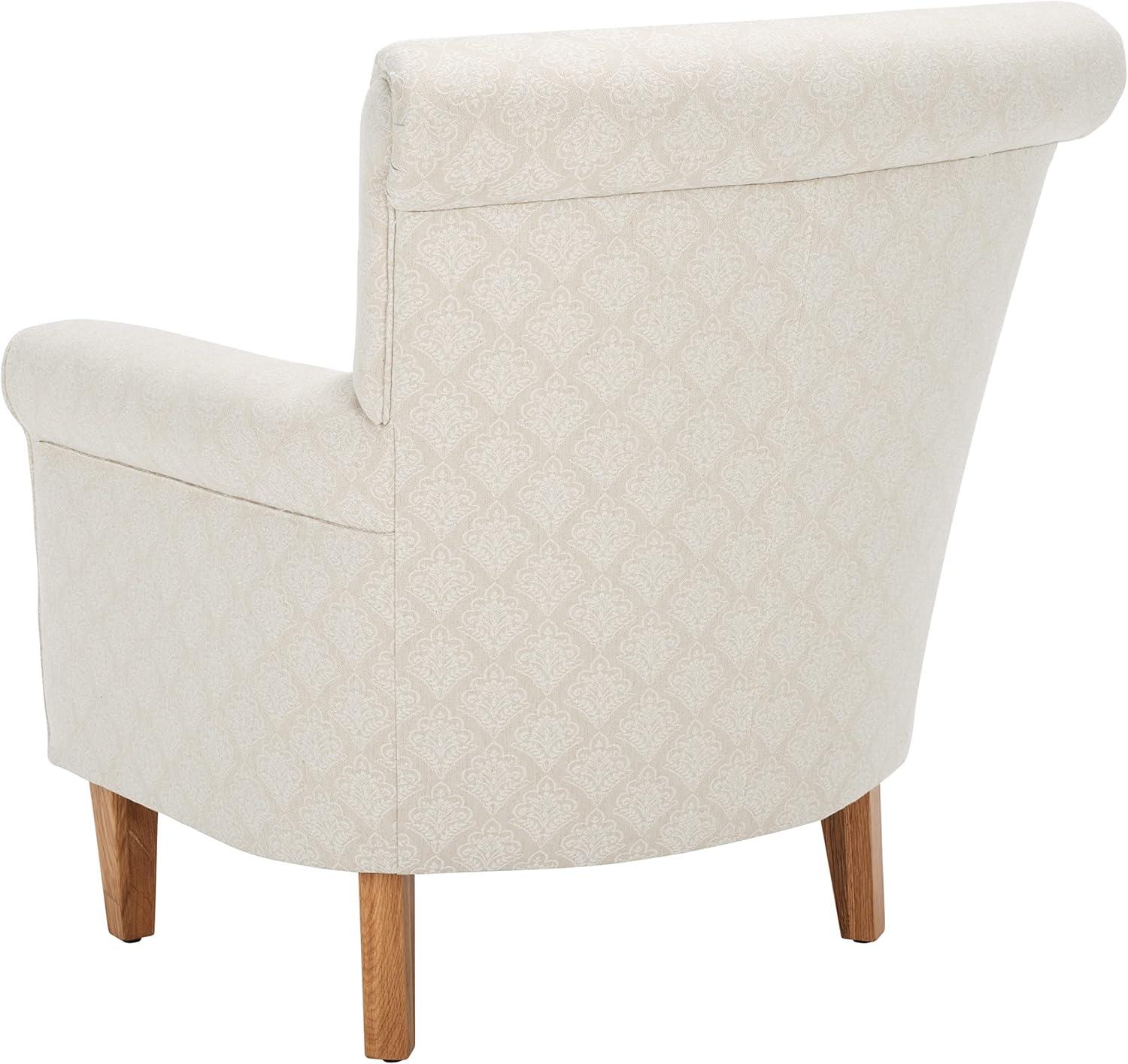 image:imageSAFAVIEH Home Collection Hazina Light Blue Geometric Ogee Club ChairBeigeFlower