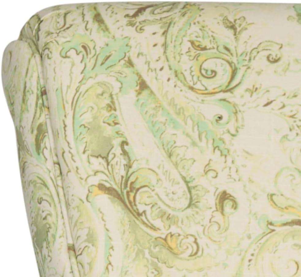 image:imageSAFAVIEH Home Collection Hazina Light Blue Geometric Ogee Club ChairGreen