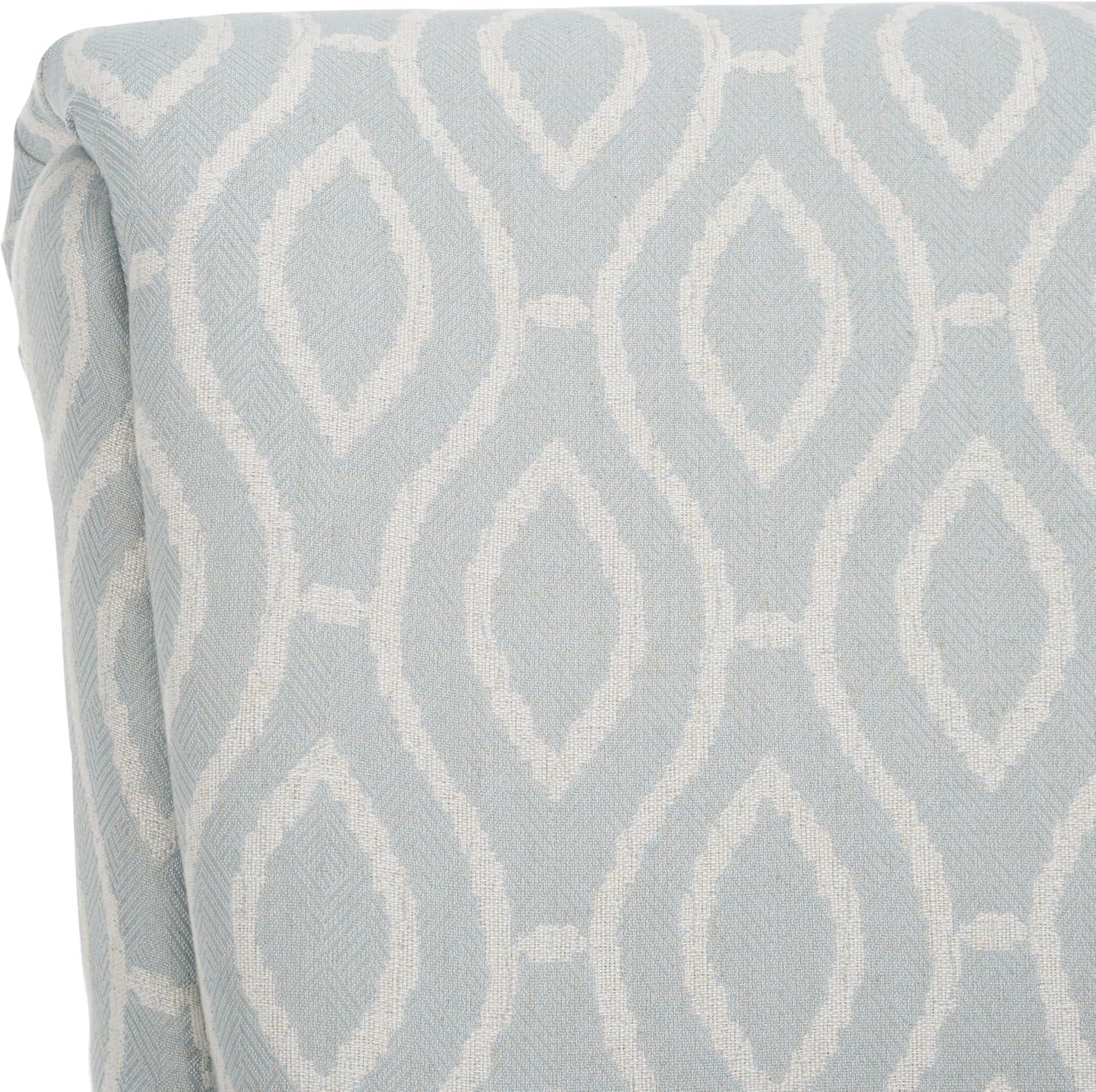 image:imageSAFAVIEH Home Collection Hazina Light Blue Geometric Ogee Club ChairLight Blue