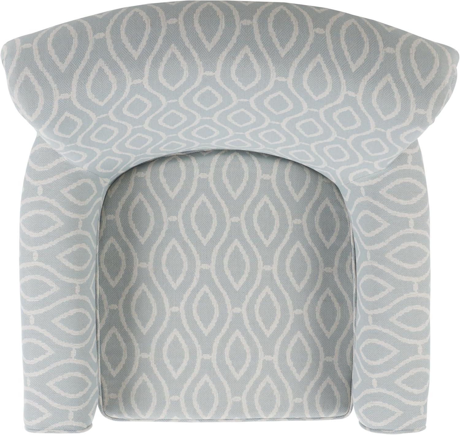 image:imageSAFAVIEH Home Collection Hazina Light Blue Geometric Ogee Club ChairLight Blue