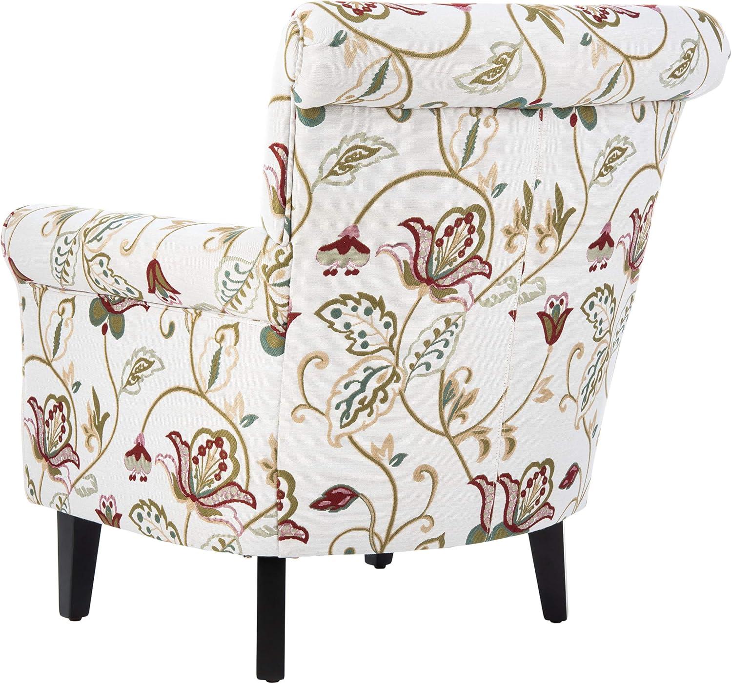 image:imageSAFAVIEH Home Collection Hazina Light Blue Geometric Ogee Club ChairRed White