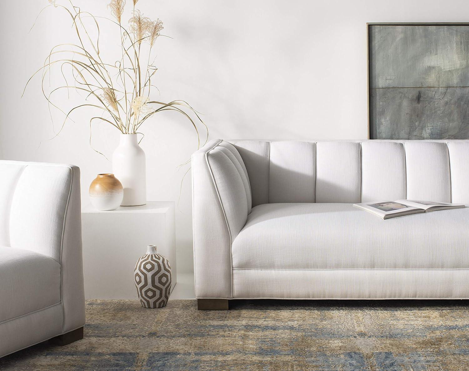 image:imageSafavieh Couture Home Beverly White Channel Tufted Club Chair