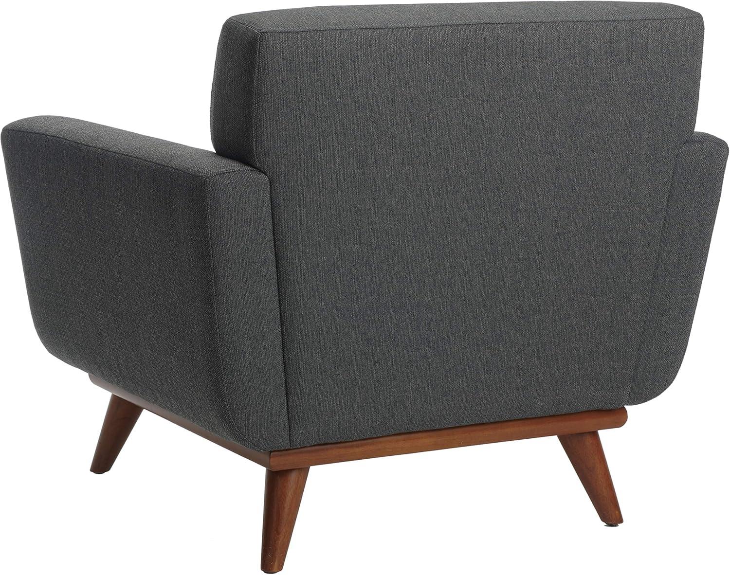 image:imageSafavieh Couture Home Opal MidCentury Slate Grey Linen Tufted Arm ChairSlate Grey