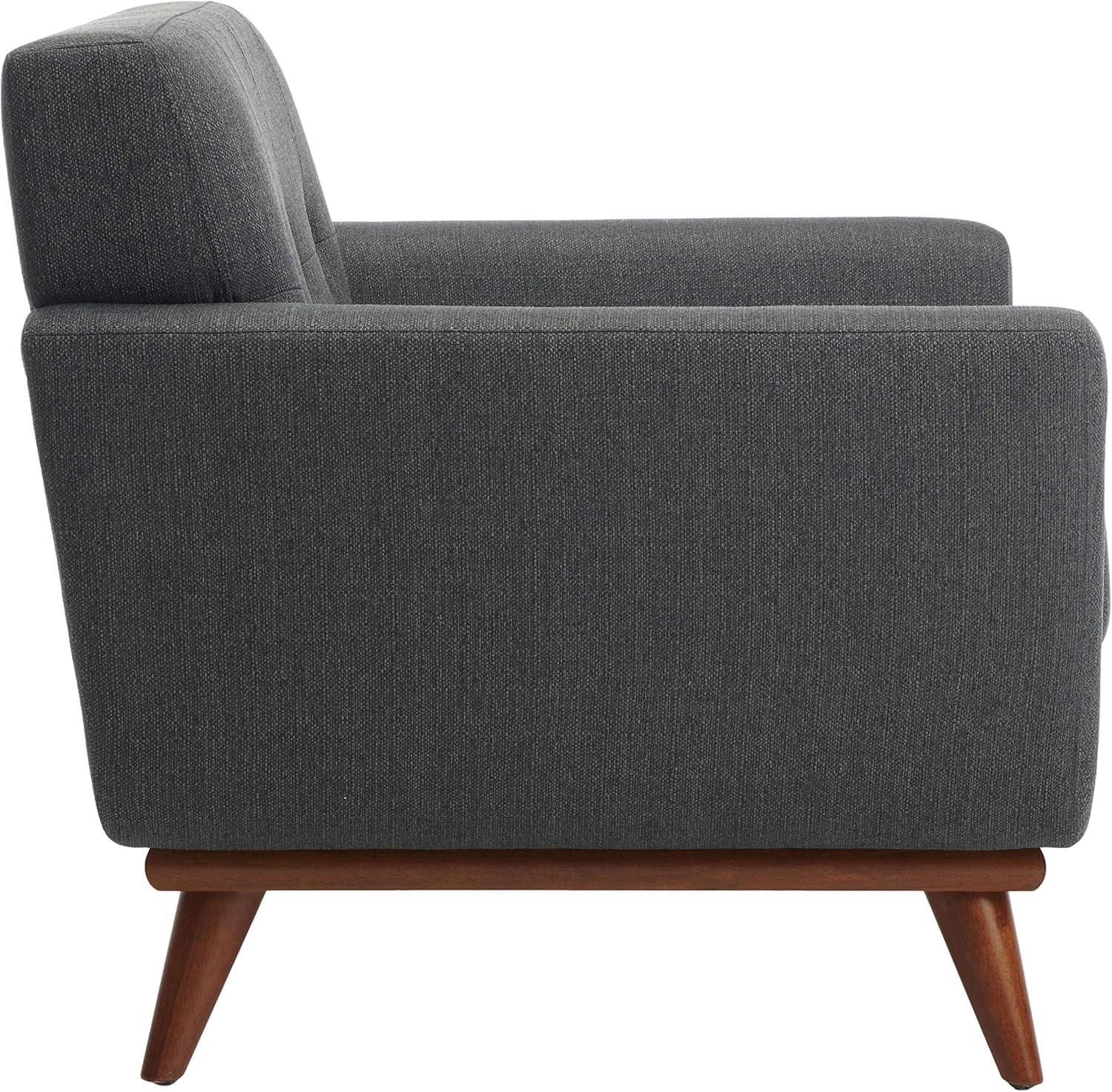 image:imageSafavieh Couture Home Opal MidCentury Slate Grey Linen Tufted Arm ChairSlate Grey