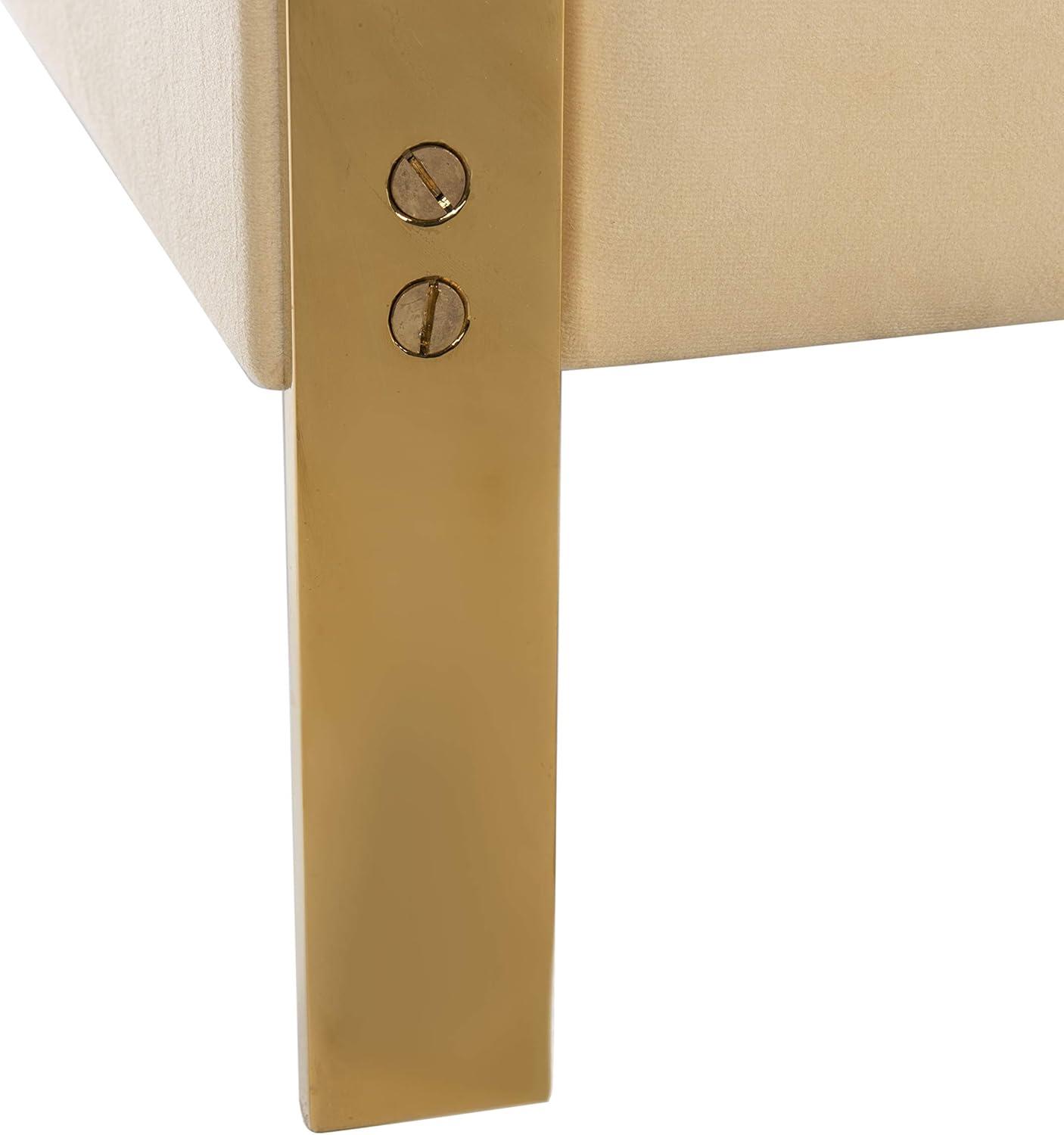 image:imageSafavieh Couture Home Reign Cream Velvet and Gold Club ChairCream