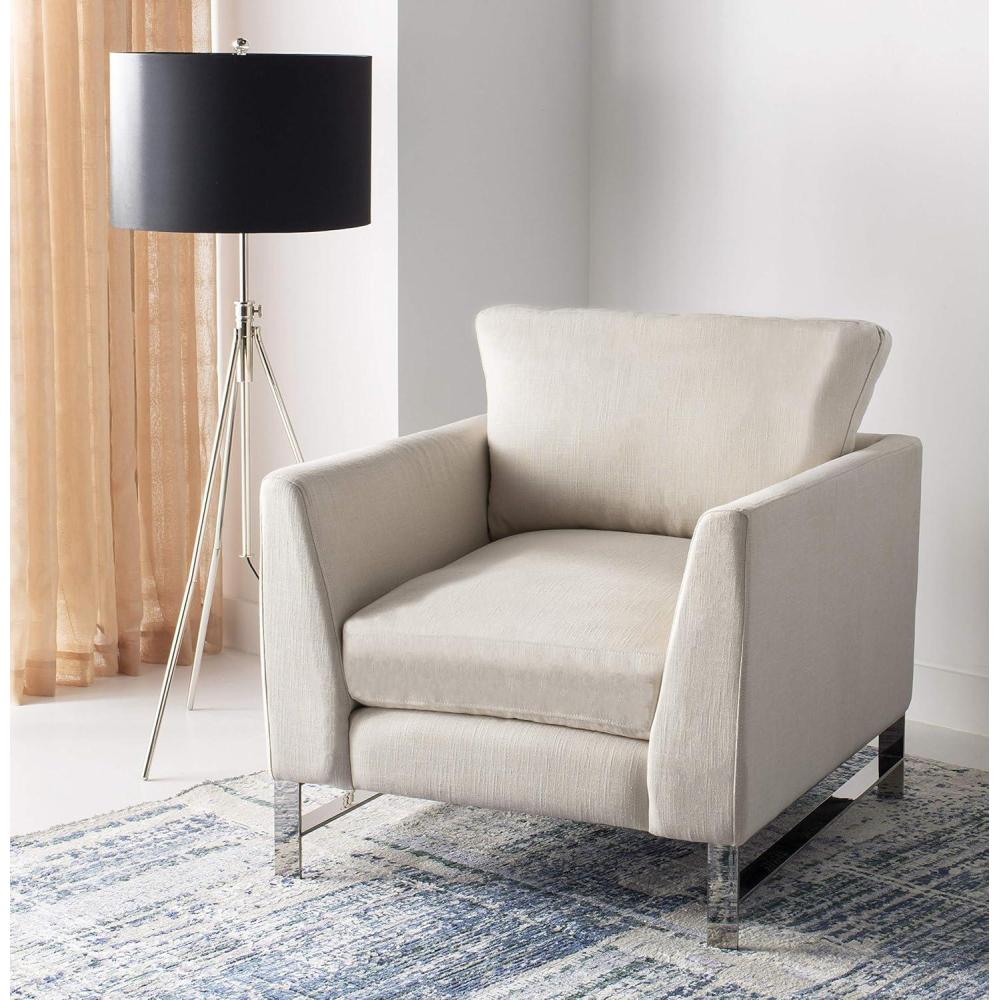 image:imageSafavieh Couture Home Criselle Modern Sand Linen Arm Chair