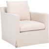 SAFAVIEH Home Collection Hadara Bone Linen Swivel Accent Club Chair (Fully Assembled)