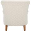 SAFAVIEH Home Collection Hazina Light Blue Geometric Ogee Club Chair(Beige/Flower)