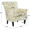 SAFAVIEH Home Collection Hazina Light Blue Geometric Ogee Club Chair(Green)