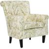 SAFAVIEH Home Collection Hazina Light Blue Geometric Ogee Club Chair(Green)