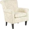 SAFAVIEH Home Collection Hazina Light Blue Geometric Ogee Club Chair(Ivory)