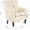 SAFAVIEH Home Collection Hazina Light Blue Geometric Ogee Club Chair(Ivory)