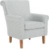 SAFAVIEH Home Collection Hazina Light Blue Geometric Ogee Club Chair(Light Blue)