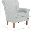 SAFAVIEH Home Collection Hazina Light Blue Geometric Ogee Club Chair(Light Blue)