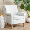 SAFAVIEH Home Collection Hazina Light Blue Geometric Ogee Club Chair(Light Blue)