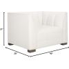Safavieh Couture Home Beverly White Channel Tufted Club Chair
