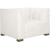 Safavieh Couture Home Beverly White Channel Tufted Club Chair