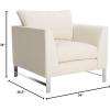 Safavieh Couture Home Criselle Modern Sand Linen Arm Chair