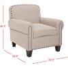 Safavieh Mercer Collection Abby Beige Linen Club Chair(Beige)