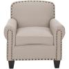 Safavieh Mercer Collection Abby Beige Linen Club Chair(Beige)