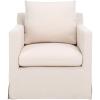 SAFAVIEH Home Collection Hadara Bone Linen Swivel Accent Club Chair (Fully Assembled)