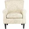 SAFAVIEH Home Collection Hazina Light Blue Geometric Ogee Club Chair(Ivory)
