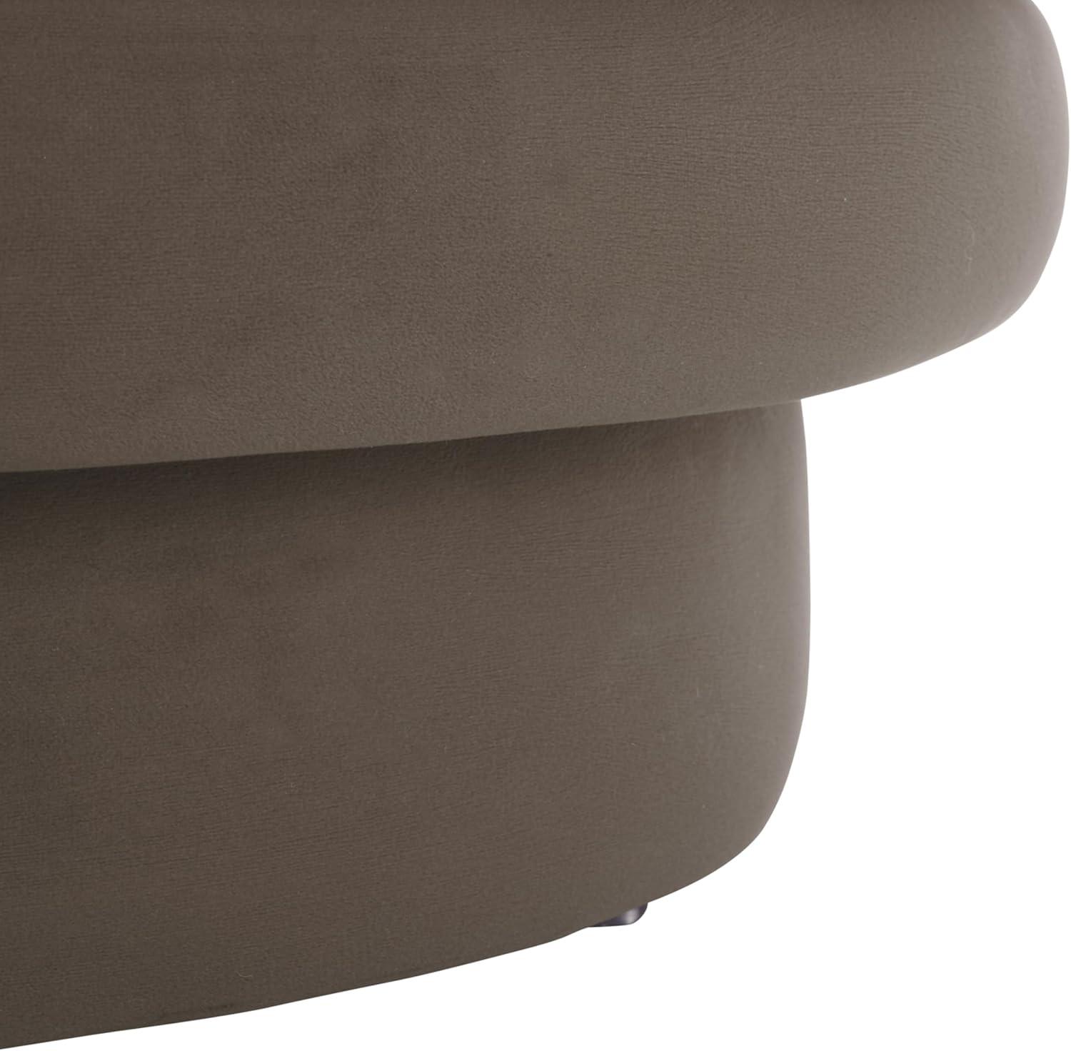 image:imageSAFAVIEH Home Collection Rohan Tan Velvet Layered Stacked Cocktail Ottoman Fully AssembledBrown