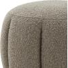 SAFAVIEH Couture Collection Maxine Glam Light Brown/Gold Channel Tufted Upholstered Ottoman (Fully Assembled)(Light Grey/Gold)