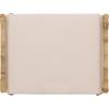 SAFAVIEH Home Collection – Iveliz Natural & White Woven Accent Ottoman Stool with Cushion, Fully Assembled (OTT6504A)(Light Natural/White)
