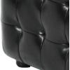 SAFAVIEH Home Collection – Kristof Black Faux Leather Tufted Ottoman Footrest, Compact Cube Design, Fully Assembled (HUD4024B)(Black)