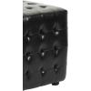 SAFAVIEH Home Collection – Kristof Black Faux Leather Tufted Ottoman Footrest, Compact Cube Design, Fully Assembled (HUD4024B)(Brown)