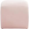 Safavieh Home Collection Kibo Modern Waterfall Cream Velvet Ottoman (Fully Assembled)(Light Pink)