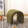 Safavieh Home Collection Kibo Modern Waterfall Cream Velvet Ottoman (Fully Assembled)(Olive)