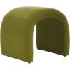 Safavieh Home Collection Kibo Modern Waterfall Cream Velvet Ottoman (Fully Assembled)(Olive)
