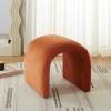 Safavieh Home Collection Kibo Modern Waterfall Cream Velvet Ottoman (Fully Assembled)(Rust)