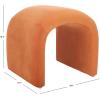 Safavieh Home Collection Kibo Modern Waterfall Cream Velvet Ottoman (Fully Assembled)(Rust)