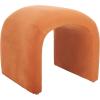 Safavieh Home Collection Kibo Modern Waterfall Cream Velvet Ottoman (Fully Assembled)(Rust)